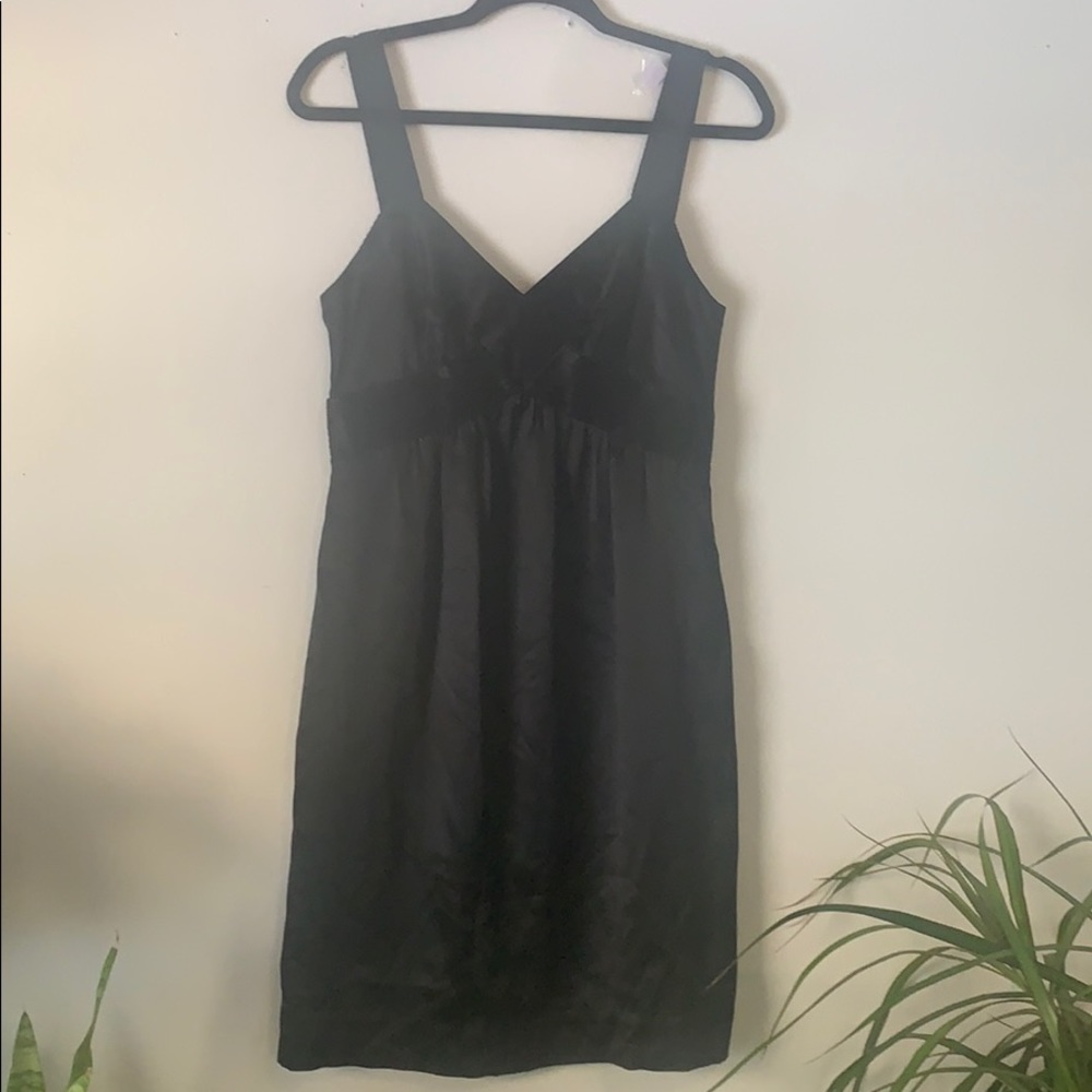 Banana Republic Black Sweetheart Silk Mini Dress 6